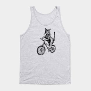 SEEMBO Cat Cycling Bicycle Bicycling Riding Bike Fun Biking Tank Top